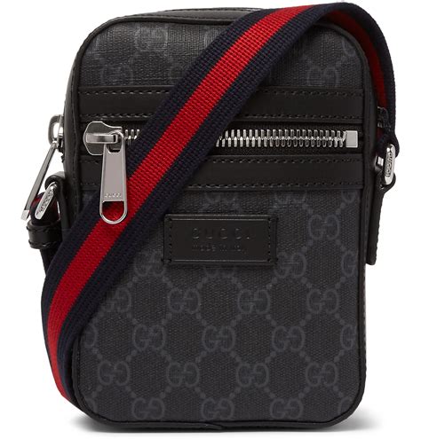 gucci men's messenger bag leather|gucci monogram messenger bag.